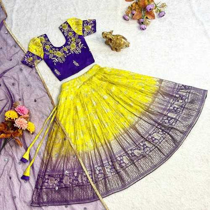 Viscose Kesh109 Rrkt37 Kids Wear  Kids Lehengas