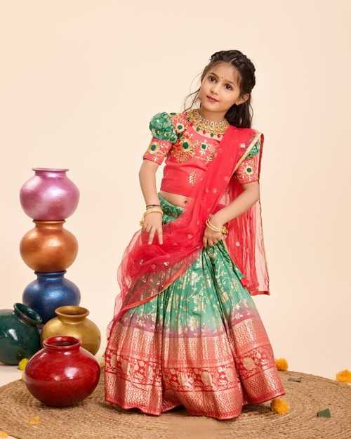 Viscose Kesh109 Rrkt37 Kids Wear  Kids Lehengas