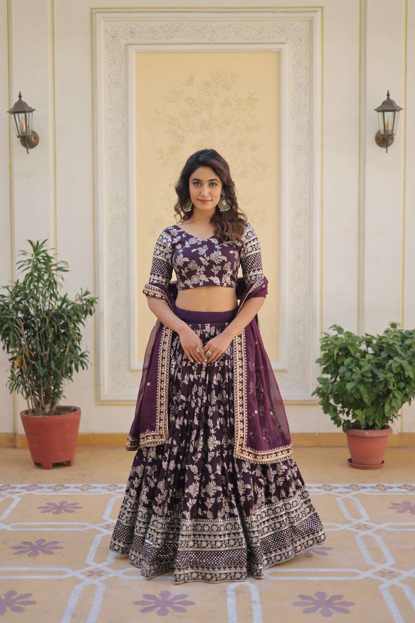 Viscose Kesh132 7080 Lehengas  Fancy Traditional Embroidered Lehengas