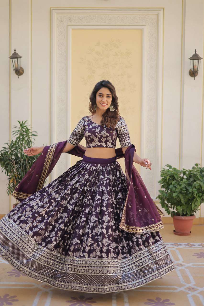 Viscose Kesh132 7080 Lehengas  Fancy Traditional Embroidered Lehengas