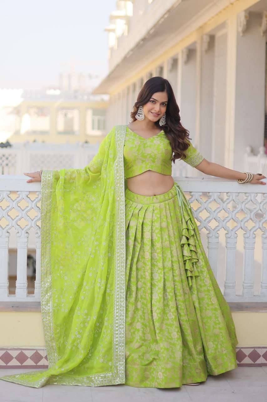 Viscose Kesh132 7081 Lehengas  Fancy Traditional Embroidered Lehengas