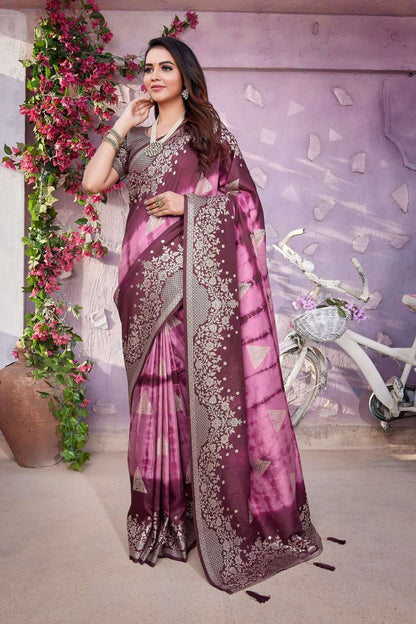 Viscose Rho Chibori Sarees  Jacquard Zari Border Viscose Sarees