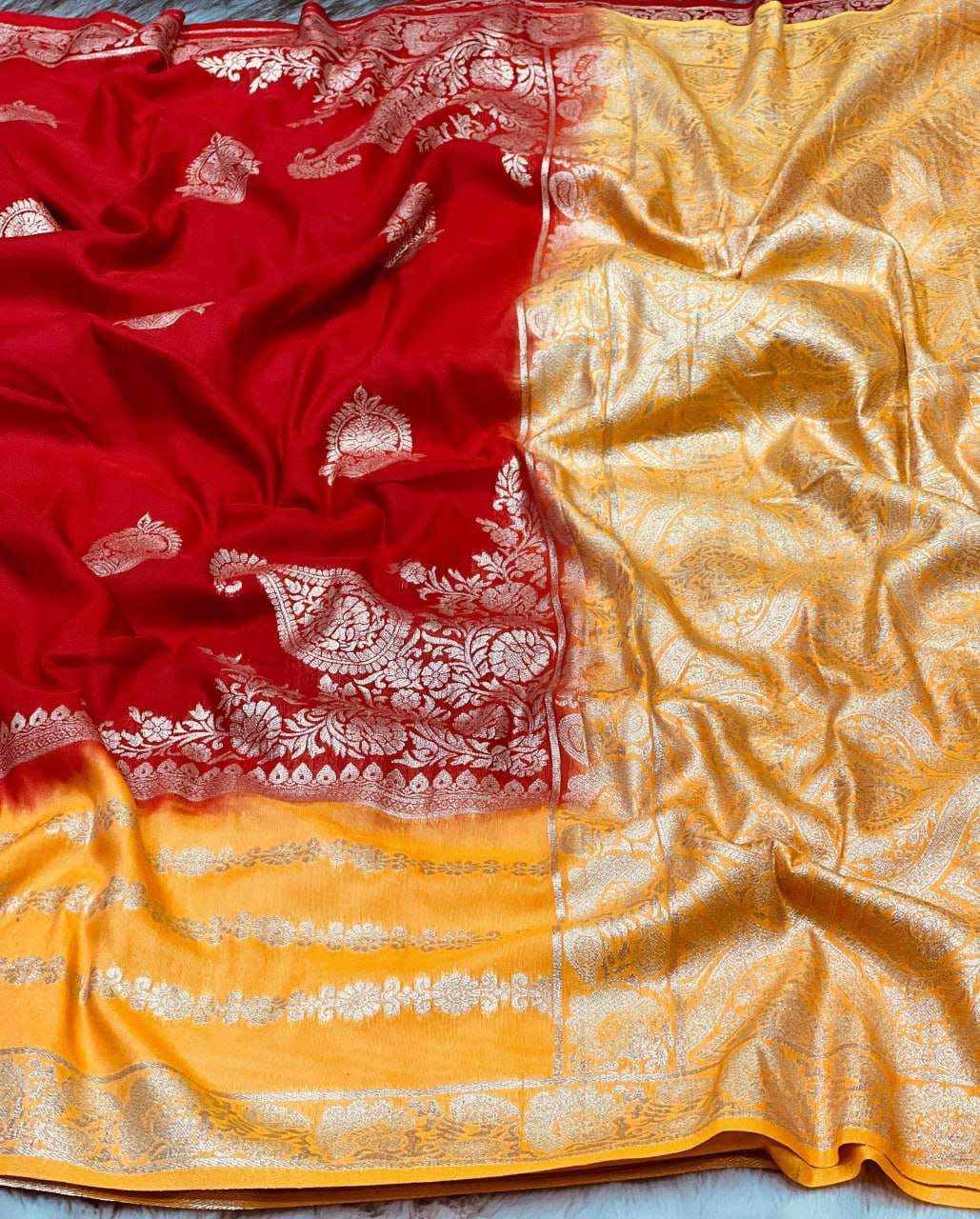 Viscose Rin186 Rvv28 Sarees  Work Zari Border Viscose Durga Pooja Karwa Chauth Sarees