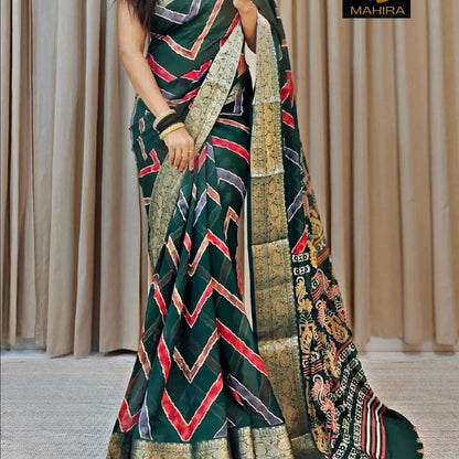 Viscose Rrw Superb Sarees  Printed Ladies Leheriya Sarees