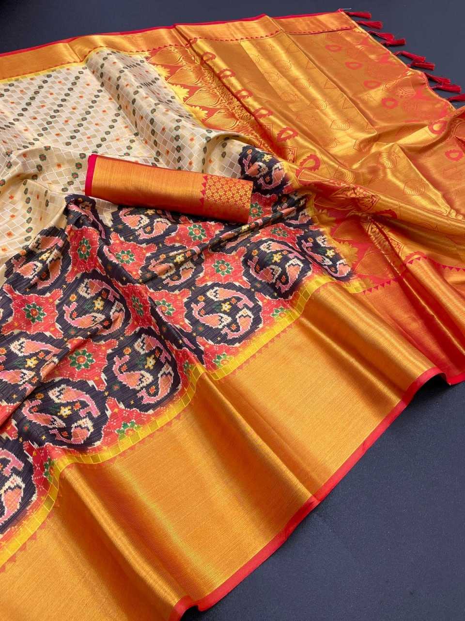 Zari Silk Kesh203 Mtw19 Silk Sarees  Soft Silk Printed Silk Pure Zari Silk Kalamkari Silk Sarees