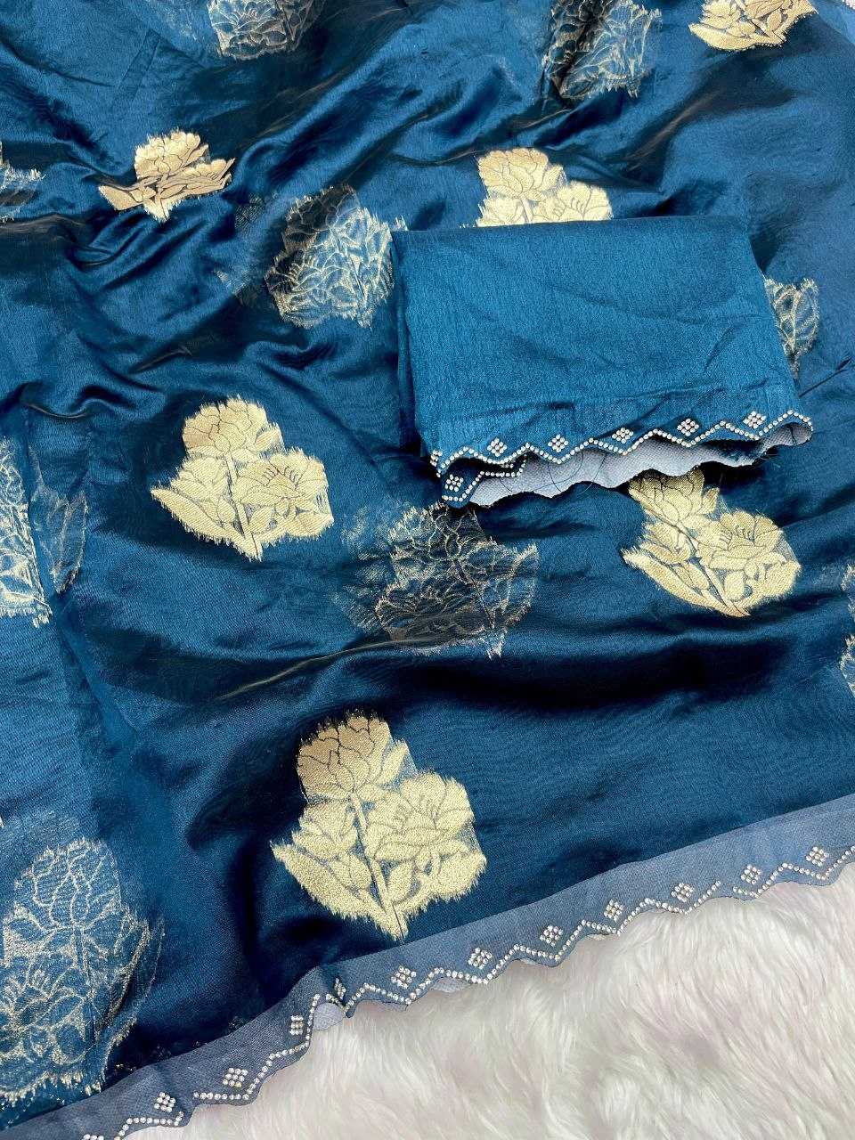 Zari Silk Rin143 432 Sarees  Fancy Butta Cutwork Zari Border Sarees