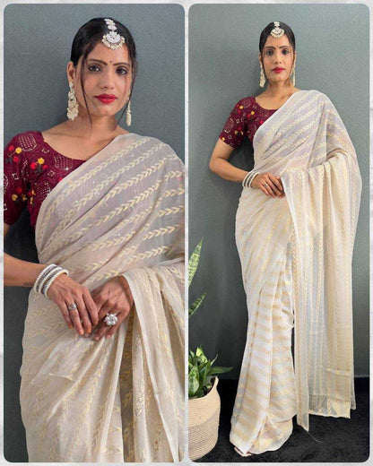 Zari Silk Rin184 Sarika Sarees  Zari Border Party Wear Plain Fancy Sarees