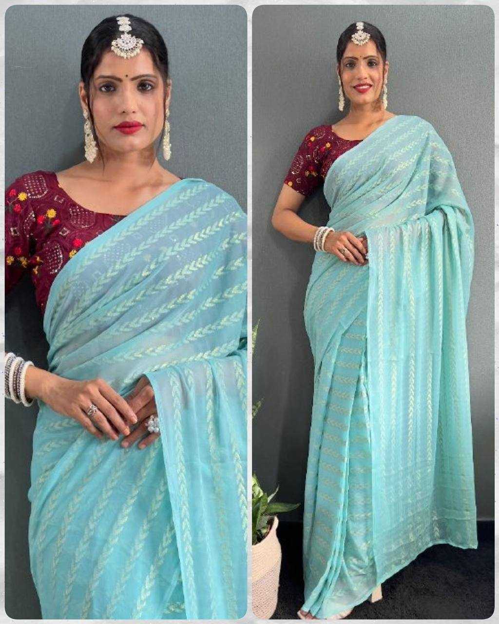 Zari Silk Rin184 Sarika Sarees  Zari Border Party Wear Plain Fancy Sarees