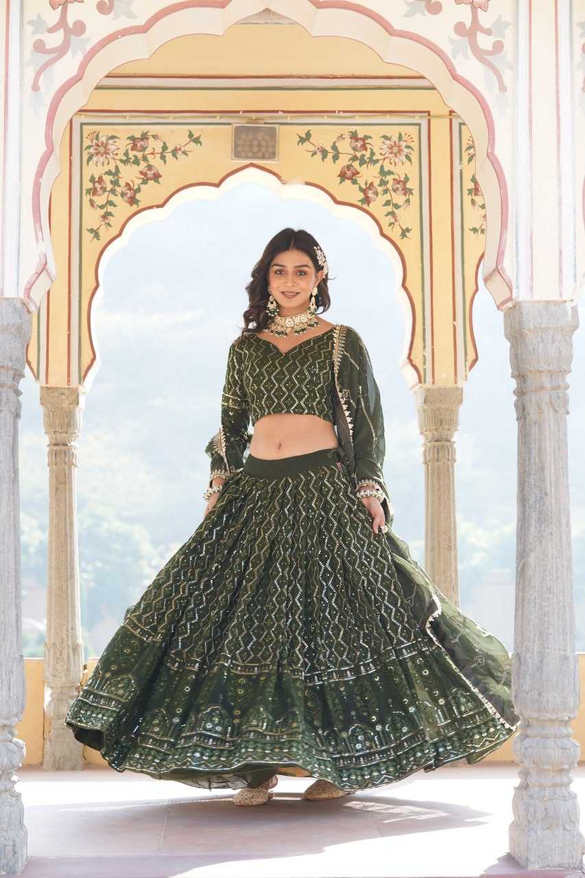 Faux Georgrttr Kesh132 7090  Lehengas